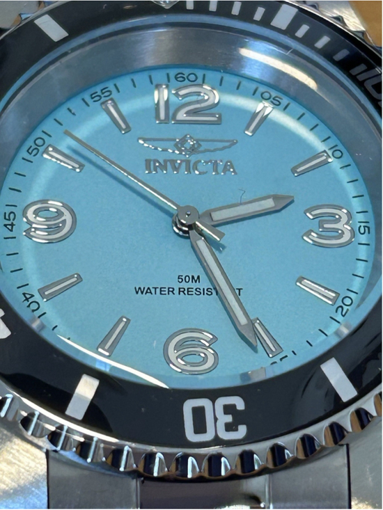 Invicta Model #69483 Silver Band with Light Blue Face Singapore Movement main image 5